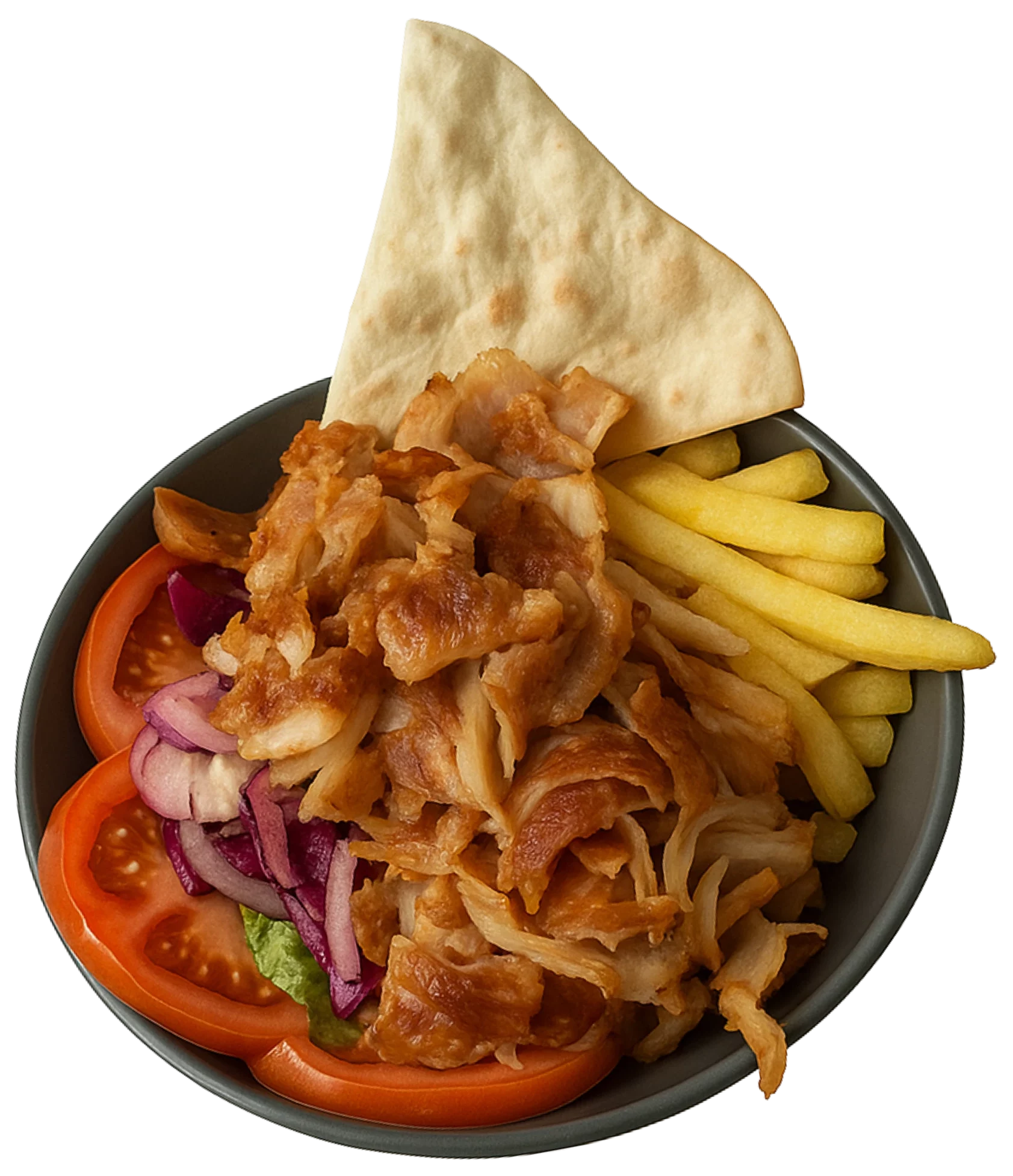 Döner Bowl mit frischem Gemüse